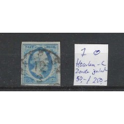 Nederland 1 Willem III 1852 "HAARLEM-C" zonder jaartal VFU/gebr  CV 300+ €