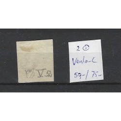 Nederland 2 Plt V  Willem III 1852 "VENLO-C" VFU/gebr  CV 125+ €