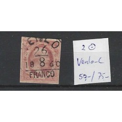 Nederland 2 Plt V  Willem III 1852 "VENLO-C" VFU/gebr  CV 125+ €