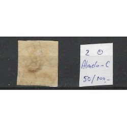 Nederland 2  Willem III 1852 "ALMELO-C" VFU/gebr  CV 150+ €