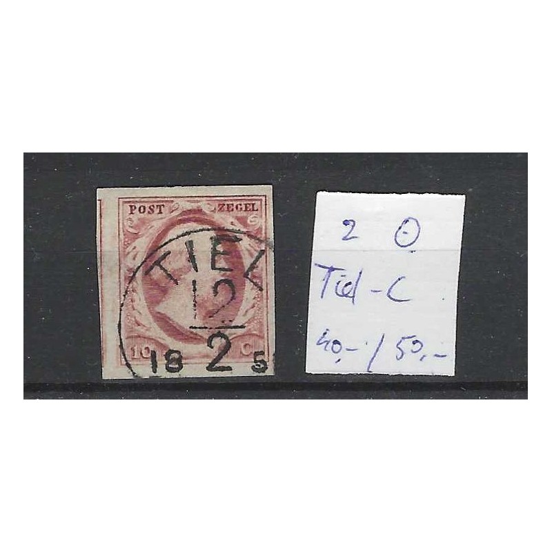 Nederland 2  Willem III 1852 "TIEL-C" VFU/gebr  CV 90+ €