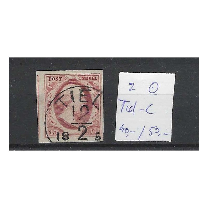 Nederland 2  Willem III 1852 "TIEL-C" VFU/gebr  CV 90+ €
