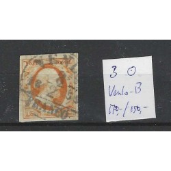 Nederland 3  Willem III 1852 "VENLO-B" VFU/gebr  CV 420 €