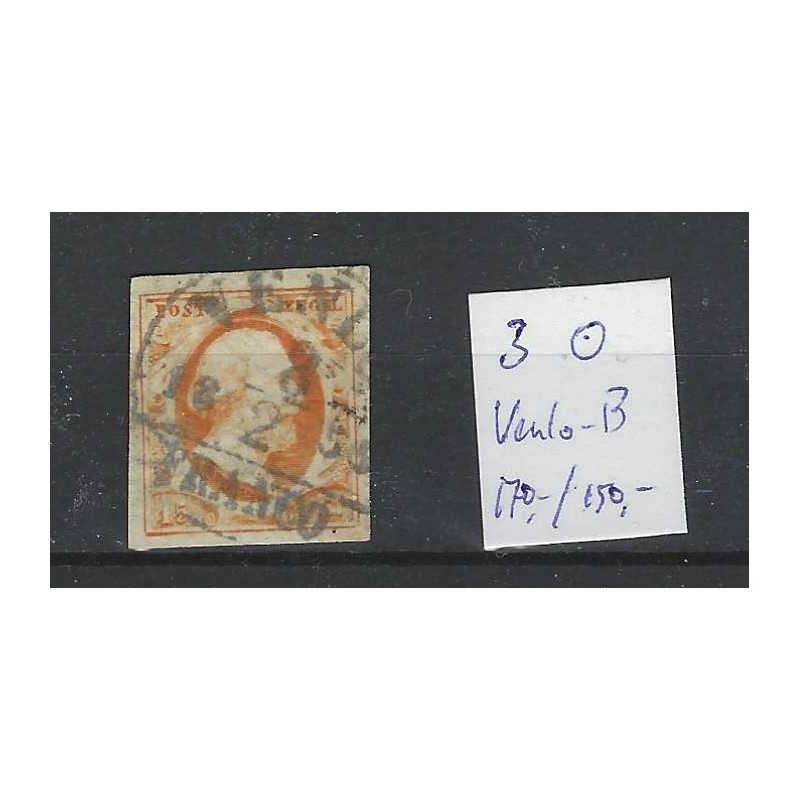 Nederland 3  Willem III 1852 "VENLO-B" VFU/gebr  CV 420 €
