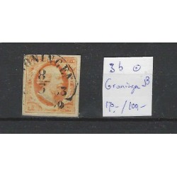 Nederland 3  Willem III 1852 "GRONINGEN-B" VFU/gebr  CV 270 €