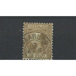 Netherlands 12  Willem III 1867 "HAARLEM" franco-takje VFU/used  CV 200+ €