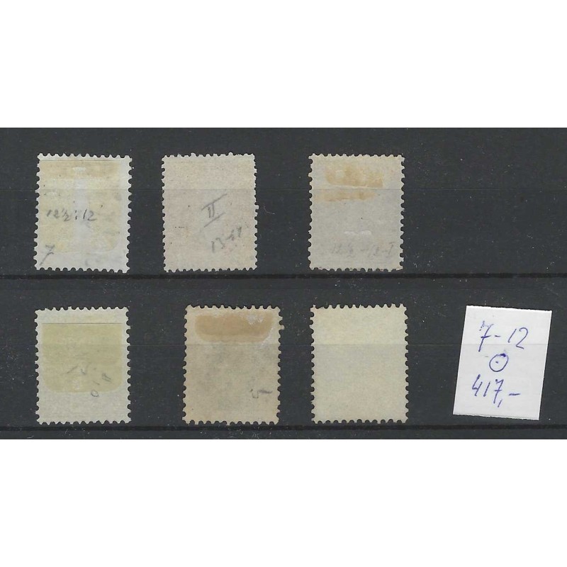 Nederland 7-12  Willem III 1867  serie  VFU/gebr  CV 403 €
