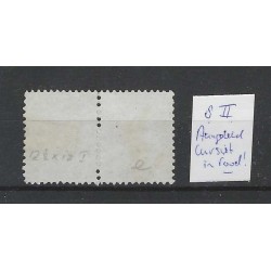 Nederland 8-II  Willem III 1867 "AANGETEKEND"cursief rood VFU/gebr  CV 50 €