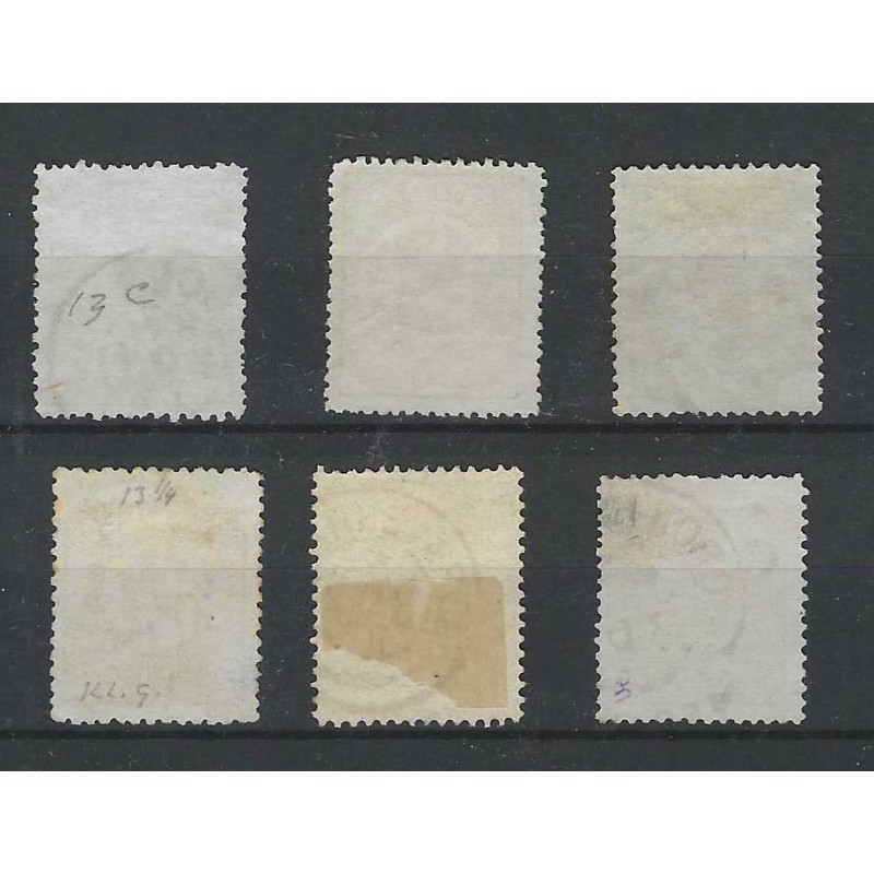 Nederland 13-18 Wapen 1869 serie VFU/gebr  CV 334 €