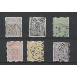 Netherlands 13-18 Arms 1869 set VFU/used  CV 334 €