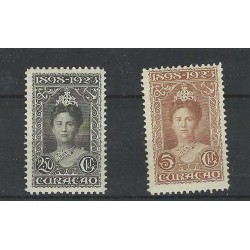 Curacao 75-81 Jubileum 1923  MH/ongebr CV 318 €  certificaat !!
