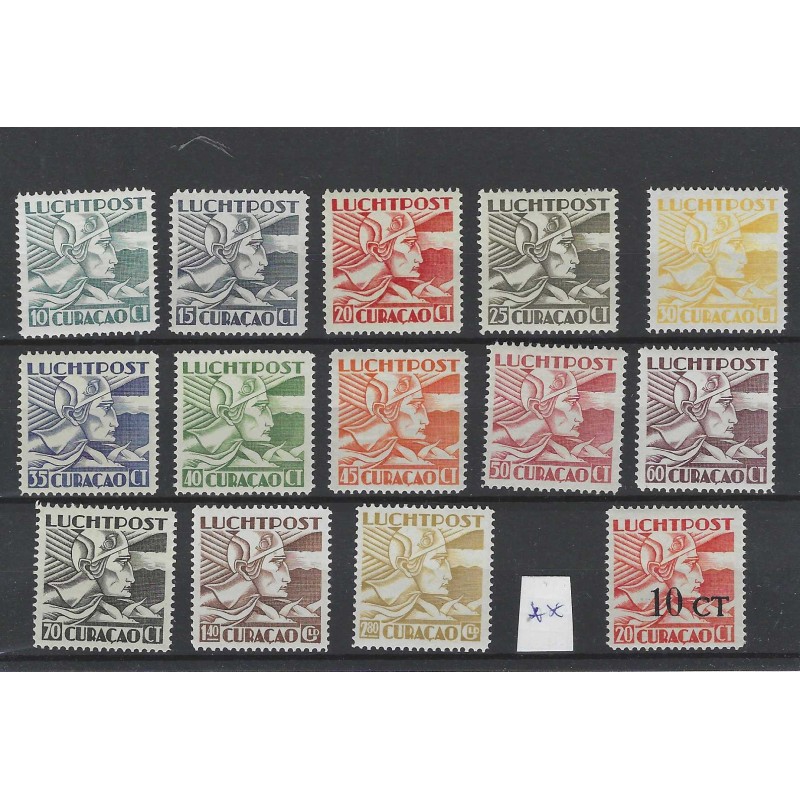Curacao LP4-16, LP17  Luchtpost  MNH/postfris  CV 115 €  PRACHT  !!