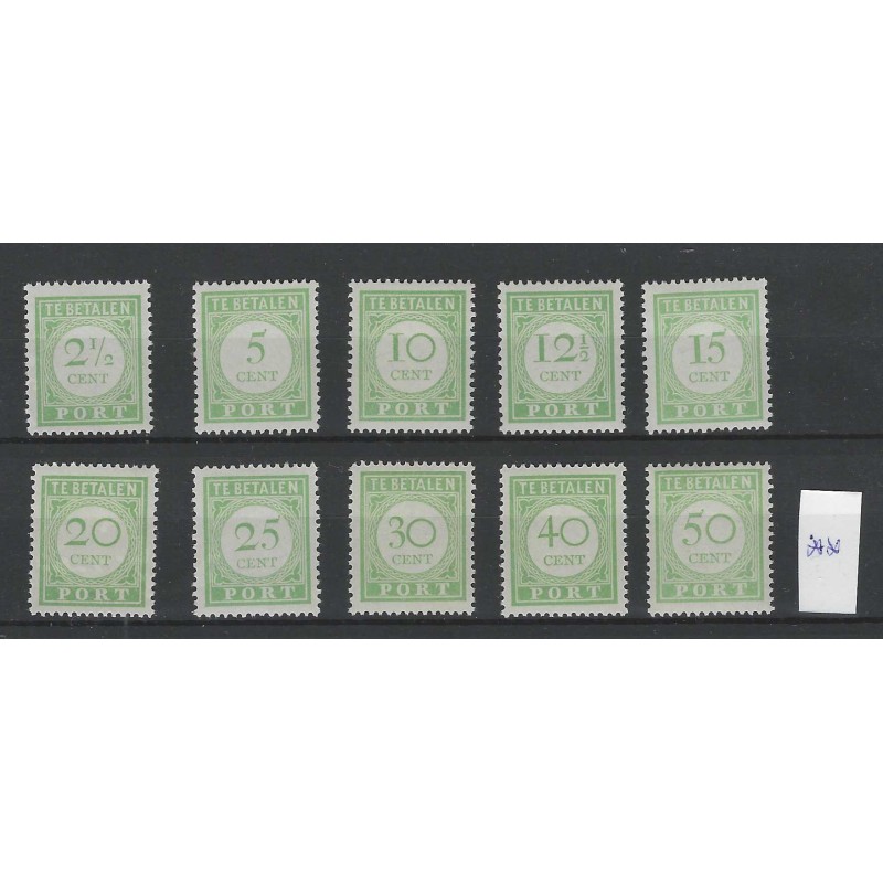 Curacao P21-30 POrt 1915   MH/ongebruikt  CV 19,5 €  PRACHT  !!