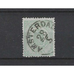 Nederland 15 Wapen 1869 "AMSTERDAM" grotesk  VFU/gebr  CV 25 €