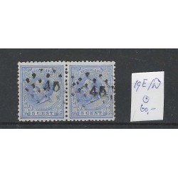 Nederland 19E/D  Willem III 1872 combinatie-tanding VFU/gebr  CV 60+ €