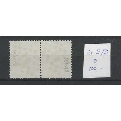 Nederland 21E/D  Willem III 1872 combinatie-tanding VFU/gebr  CV 100+ €