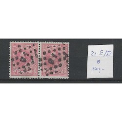 Nederland 21E/D  Willem III 1872 combinatie-tanding VFU/gebr  CV 100+ €