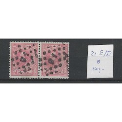 Netherlands 21E/D  Willem III 1872 combinatie-tanding VFU/used  CV 100+ €