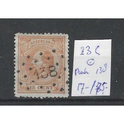 Nederland 23C  Willem III 1872 puntstempel 138 VFU/gebr  CV 90+ €