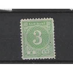 Suriname 19A  Cijfer MH/ongebr  CV 20  €