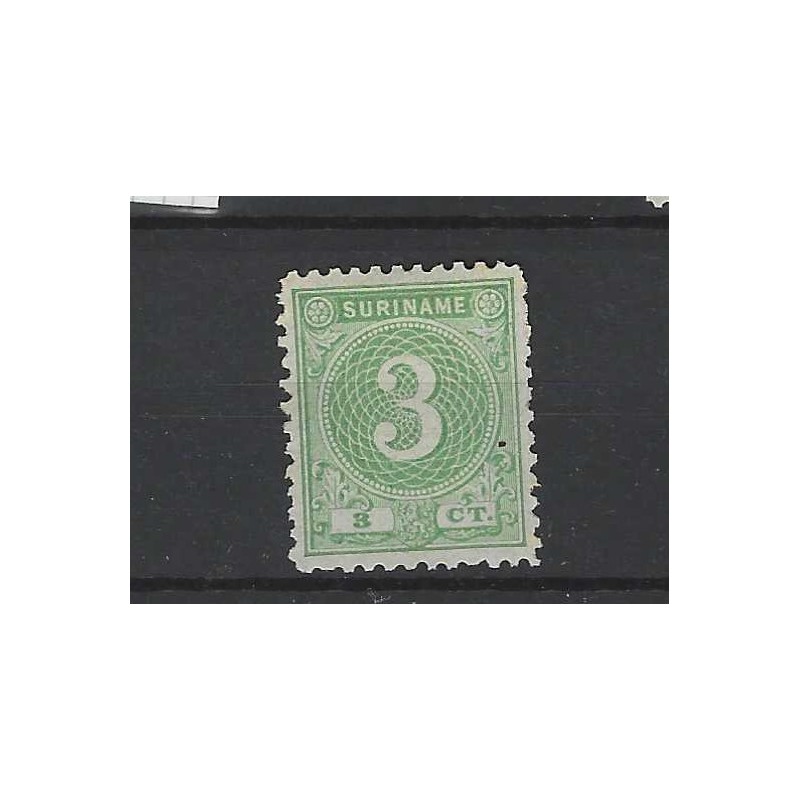 Suriname 19A  Cijfer MH/ongebr  CV 20  €