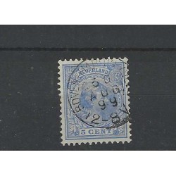 Nederland 35 Wilhelmina 1891 "BOVEN-HARDINXVELD 1899" kleinrond VFU/gebr CV 20 €