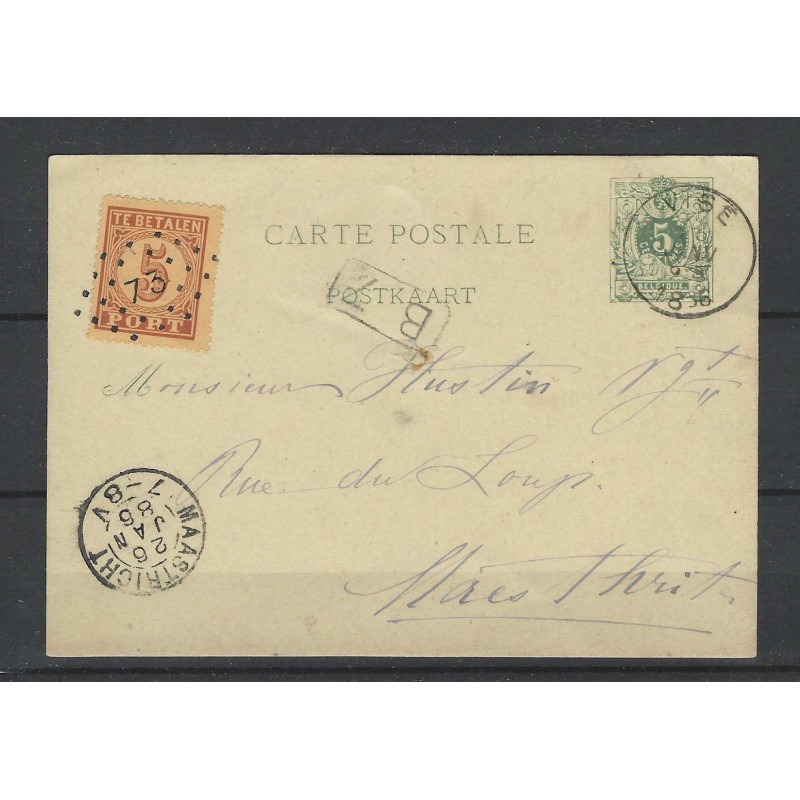 Nederland P1 Port 1881 op Briefkaart 1986  VFU/gebr CV 170++ €