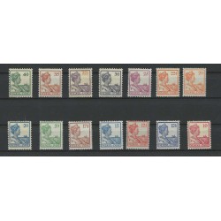 Ned. Indie 115-128, 129-134 Wilhelmina serie  MNH/postfris  CV 697€