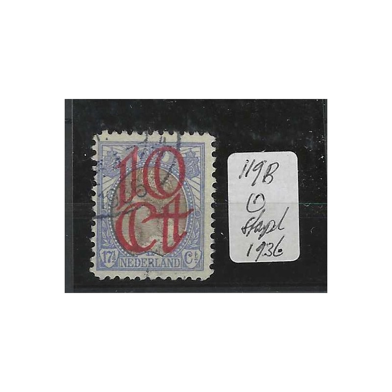 Nederland  119B Opruimingsuitgifte VFU/gebruikt   CV 1000 € met attest !