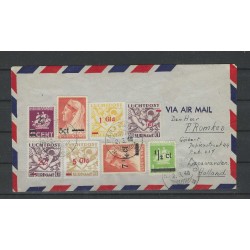 Suriname LP24fa, LP24/26, 210/213  KOP-staande overprint on cover to Holland CV ??? € Certificate !