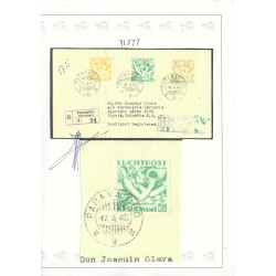 Suriname LP17/19  Mercuriuskop on cover to Columbia CV ??? € Certificate !