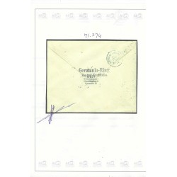 Netherlands 49 Kroningsgulden on cover Vaals-Landau 1899  CV ?? € Certificate !