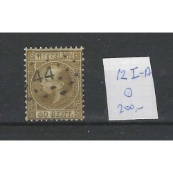 Nederland 12I-A  Willem III 1867   VFU/gebr  CV 200 €