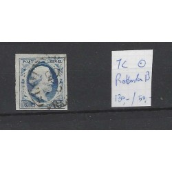 Nederland 1c  Willem III 1852 "ROTTERDAM-B" VFU/gebr  CV 180+ €