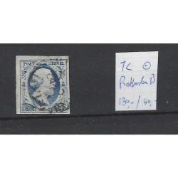 Netherlands 1c  Willem III 1852 "ROTTERDAM-B" VFU/used  CV 180+ €