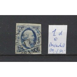 Nederland 1d  Willem III 1852 "AMSTERDAM-B" VFU/gebr  CV 180+ €