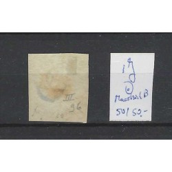 Nederland 1j  Willem III 1852 "MAASTRICHT-B" VFU/gebr  CV 90+ €