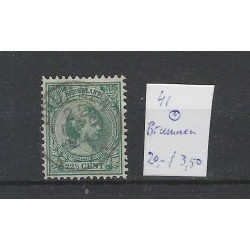 Nederland 41 Wilhelmina 1891 "BRUMMEN 1894" kleinrond VFU/gebr CV 23+ €