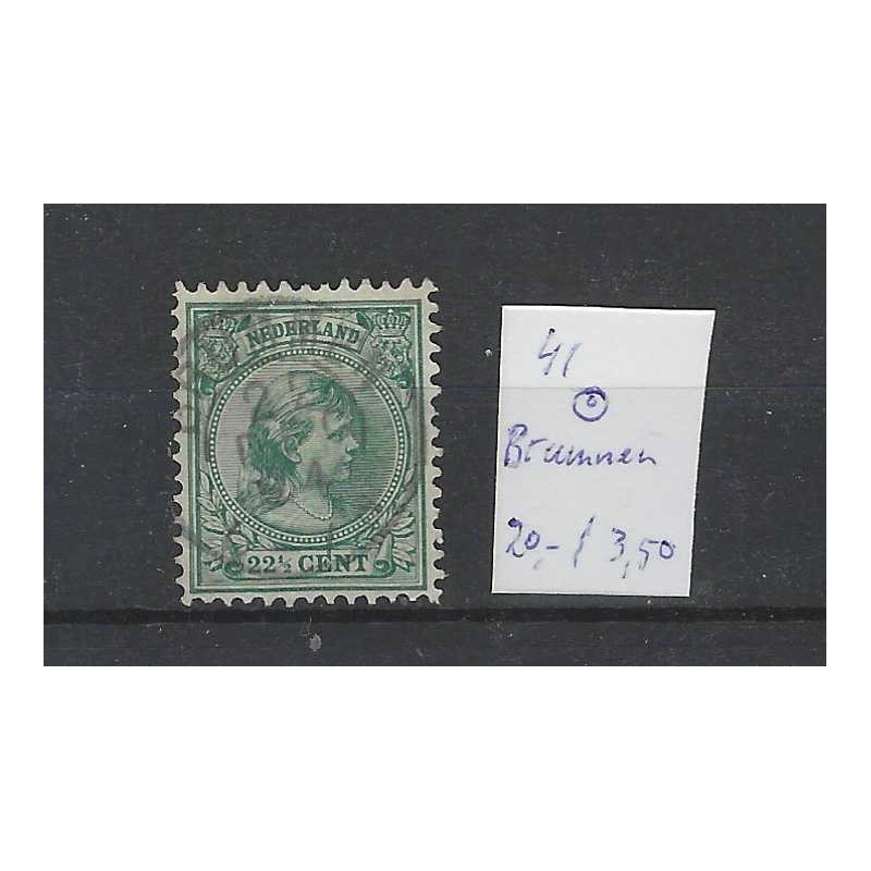 Nederland 41 Wilhelmina 1891 "BRUMMEN 1894" kleinrond VFU/gebr CV 23+ €
