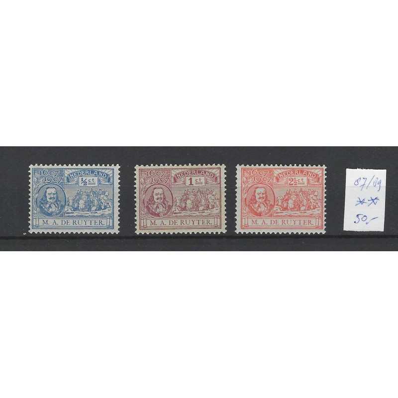 Nederland 87-89 De Ruyter  MNH/postfris  CV 50 €