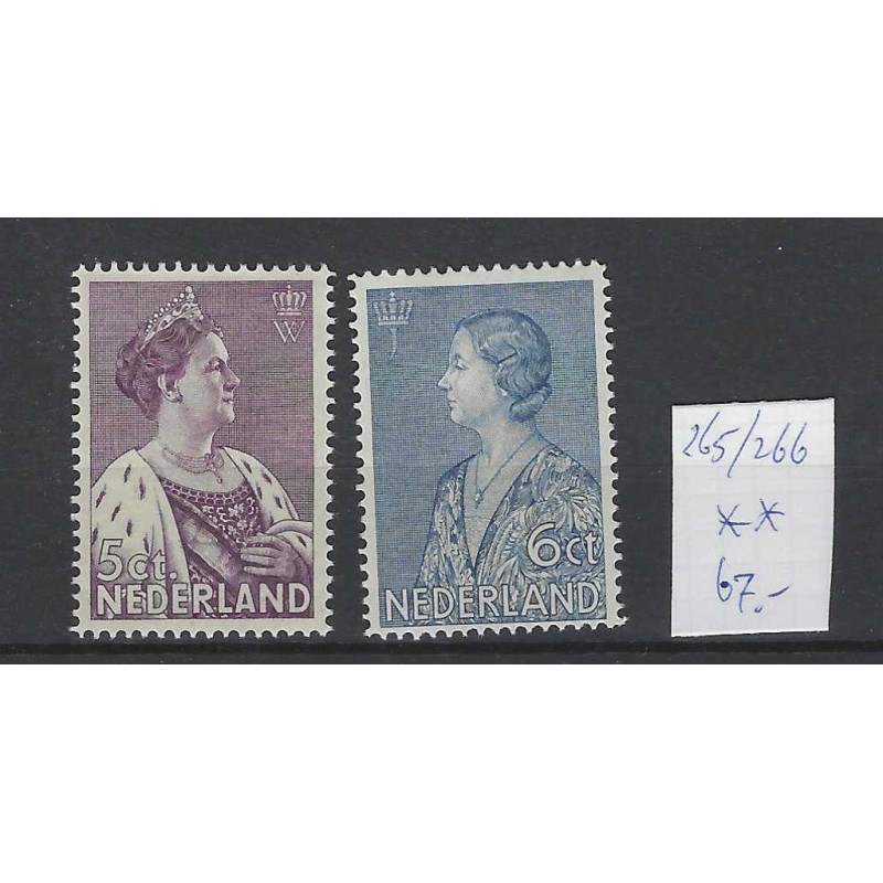 Nederland 265-266 Crisis zegels MNH/postfris  CV 67 €
