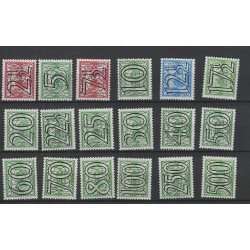 Nederland 356-373 Guilloche MNH/postfris CV 150 €