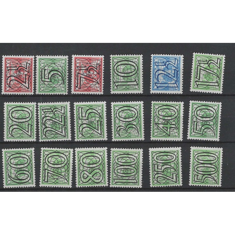 Nederland 356-373 Guilloche MNH/postfris CV 150 €