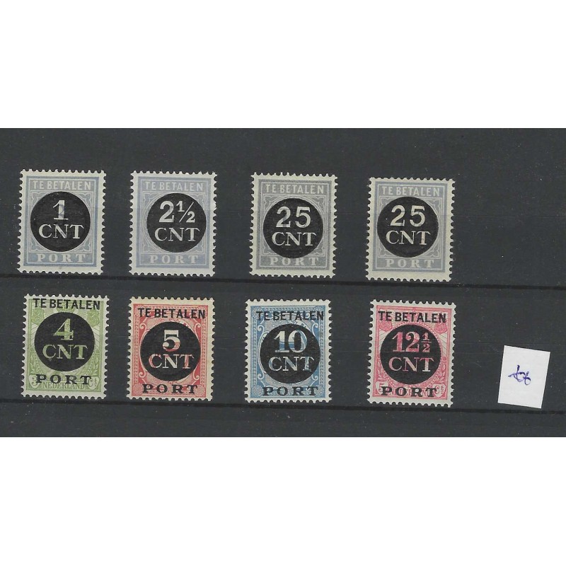 Nederland P61-64, P65-68 PORT zegels  MNH/postfris CV  76 €