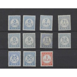 Netherlands P69-79 POSTAGE DUE 1921  MNH CV  65 €