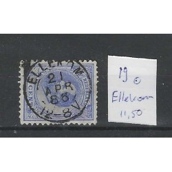 Nederland 19  Willem III 1872 "ELLECOM" kleinrond   VFU/gebr  CV 11,50€