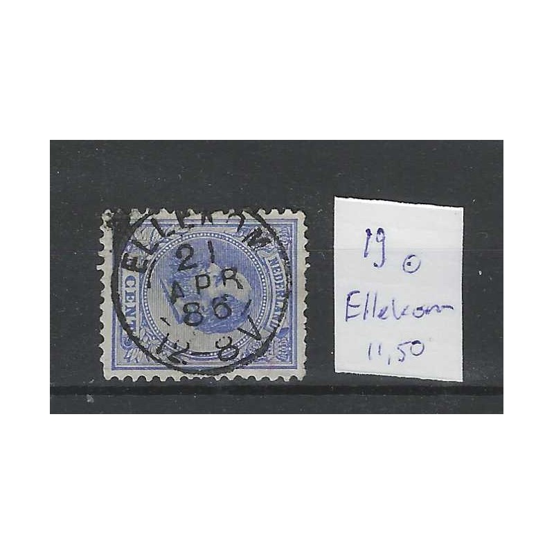 Nederland 19  Willem III 1872 "ELLECOM" kleinrond   VFU/gebr  CV 11,50€