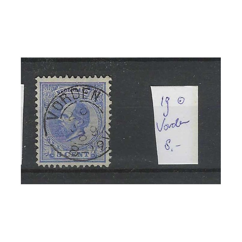 Nederland 19  Willem III 1872 "VORDEN" kleinrond   VFU/gebr  CV 8 €