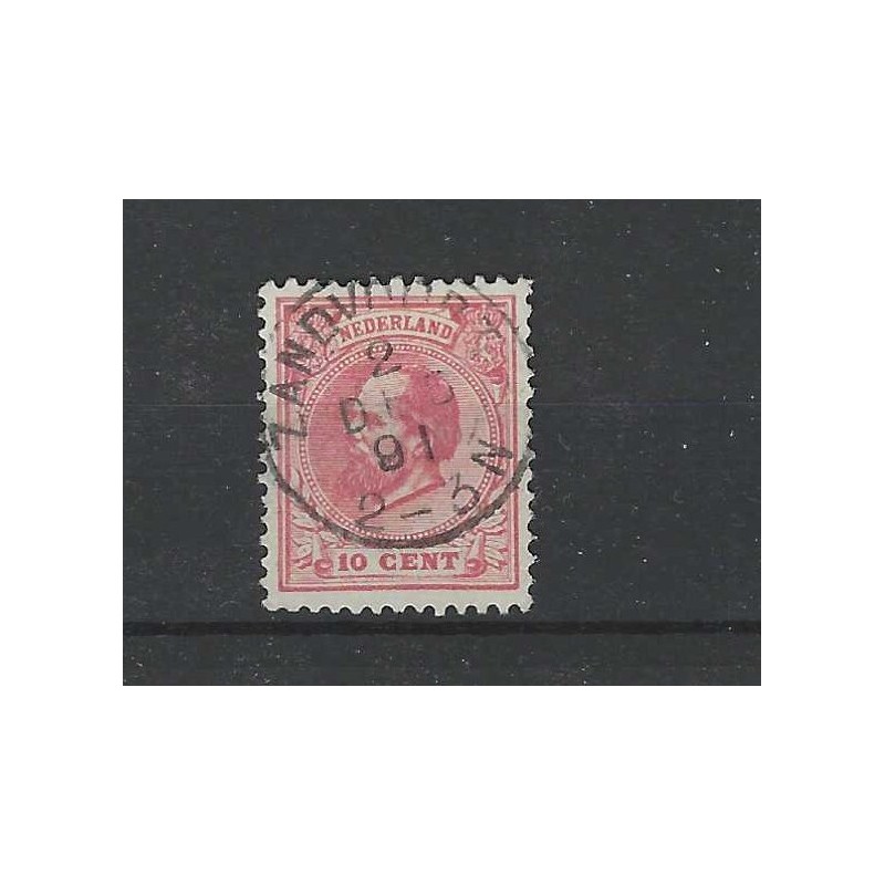 Nederland 21  Willem III 1872 "ZANDVOORT" kleinrond  VFU/gebr  CV 5 €