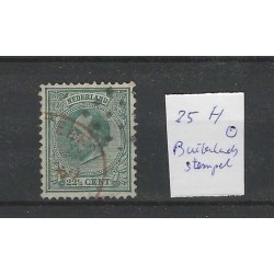 Nederland 25  Willem III 1872 "BUITENLANDS"stempel VFU/gebr  CV 55+ €